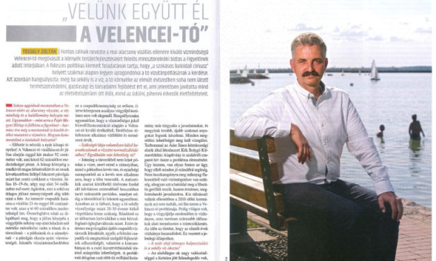 „Velünk együtt él a Velencei-tó”