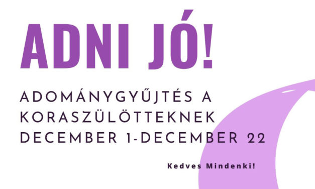 Gyűjtés a székesfehérvári koraszülött osztálynak