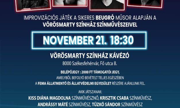 Ugorj be most! – hétfőn újra jótékonysági est a Vörösmarty Színház kávézójában