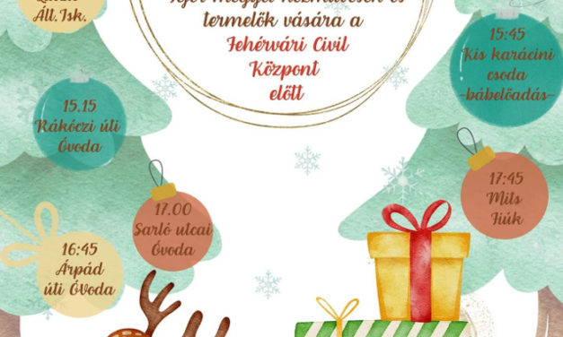 Szombaton nyílik az Adventi Civil Falu