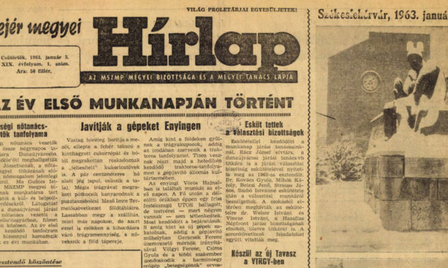 Ez történt 60 éve, 1963 január elején Fejérben
