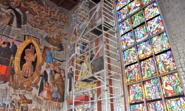 Folyik már az Aba-Novák secco restaurálása a Nemzeti Emlékhelyen