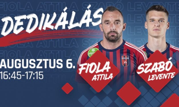 Fiola és Szabó dedikál a Vidi – Fradi előtt