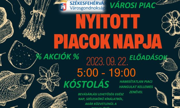 Nyitott Piacok Napja – Piacok Éjszakája pénteken a Városi Piacon