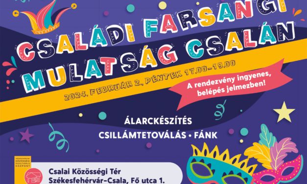 Családi farsangi mulatság pénteken Csalán