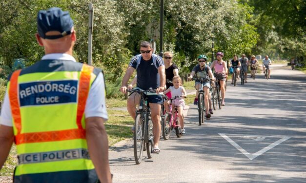 Bicikliseket ellenőriztek a Velencei-tónál