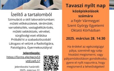 Újra lesz nyílt nap középiskolásoknak a Szent György Kórházban