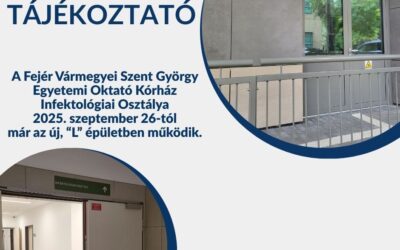 A mai naptól már a kórház új épületében működik az Infektológiai Osztály