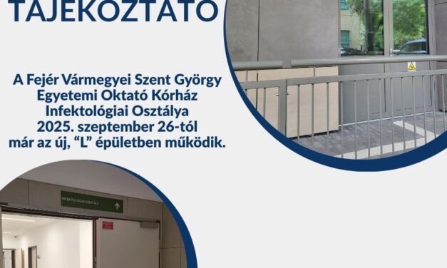 A mai naptól már a kórház új épületében működik az Infektológiai Osztály