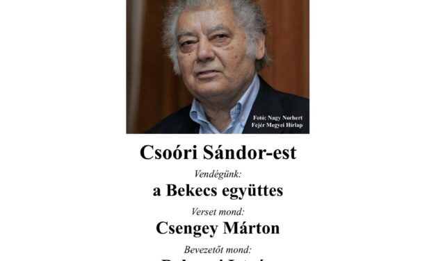 Csoóri-est és faragott szobrok kiállítása a Szent István Művelődési Házban