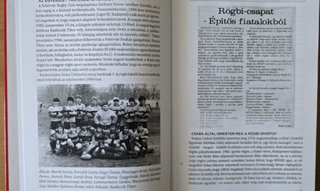 A fehérvári rögbi 40 éves történelme könyvbe foglalva
