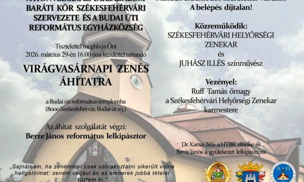 Virágvasárnapi zenés áhítat a Budai úti református templomban