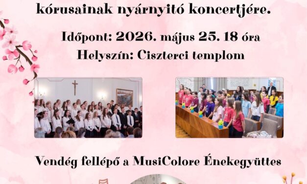 Ünnepi koncerttel indítják a nyarat a Ciszterci gimi kórusai