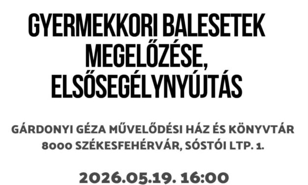 Gyermekkori balesetek megelőzése, elsősegélynyújtás – a népszerű program folytatódik a Gárdonyiban