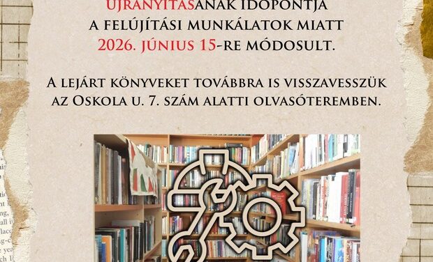 Június 15-én nyithat újra a könyvtár Bartók Béla téri épülete – új szolgáltatás a társasjáték-kölcsönzés