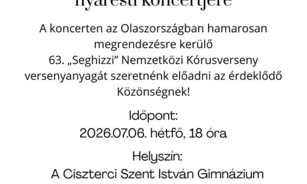 Különleges koncertre hívja a zenekedvelőket a MusiColore Énekegyüttes